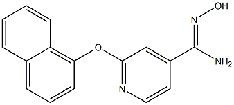 N'-hydroxy-2-(1-naphthyloxy)pyridine-4-carboximidamide,,结构式