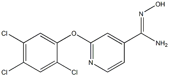 N'-hydroxy-2-(2,4,5-trichlorophenoxy)pyridine-4-carboximidamide 结构式