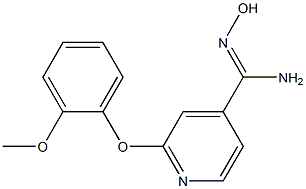 N'-hydroxy-2-(2-methoxyphenoxy)pyridine-4-carboximidamide 化学構造式