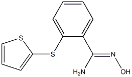 N'-hydroxy-2-(thiophen-2-ylsulfanyl)benzene-1-carboximidamide Struktur