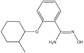 N'-hydroxy-2-[(2-methylcyclohexyl)oxy]benzene-1-carboximidamide,,结构式