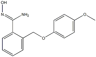 N'-hydroxy-2-[(4-methoxyphenoxy)methyl]benzenecarboximidamide 化学構造式