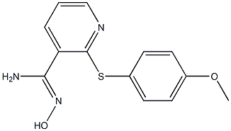 N'-hydroxy-2-[(4-methoxyphenyl)sulfanyl]pyridine-3-carboximidamide Structure