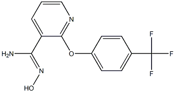 N'-hydroxy-2-[4-(trifluoromethyl)phenoxy]pyridine-3-carboximidamide 结构式