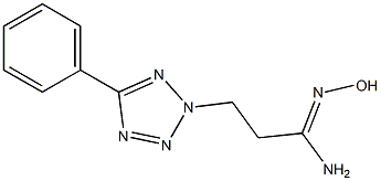 N'-hydroxy-3-(5-phenyl-2H-1,2,3,4-tetrazol-2-yl)propanimidamide 结构式