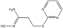 N'-hydroxy-3-(pyrimidin-2-ylsulfanyl)propanimidamide 结构式