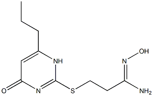 N'-hydroxy-3-[(4-oxo-6-propyl-1,4-dihydropyrimidin-2-yl)sulfanyl]propanimidamide Structure