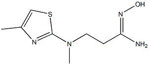 N'-hydroxy-3-[methyl(4-methyl-1,3-thiazol-2-yl)amino]propanimidamide 结构式