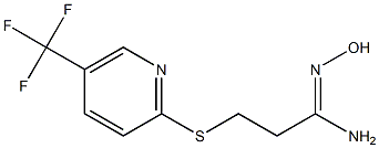 N'-hydroxy-3-{[5-(trifluoromethyl)pyridin-2-yl]sulfanyl}propanimidamide Structure