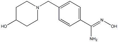 N'-hydroxy-4-[(4-hydroxypiperidin-1-yl)methyl]benzenecarboximidamide Structure