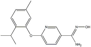 N'-hydroxy-6-(2-isopropyl-5-methylphenoxy)pyridine-3-carboximidamide,,结构式