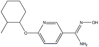 N'-hydroxy-6-[(2-methylcyclohexyl)oxy]pyridine-3-carboximidamide,,结构式