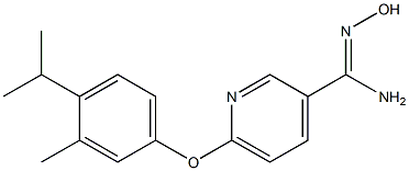 N'-hydroxy-6-[3-methyl-4-(propan-2-yl)phenoxy]pyridine-3-carboximidamide,,结构式