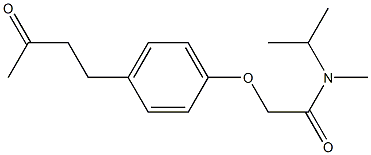 N-methyl-2-[4-(3-oxobutyl)phenoxy]-N-(propan-2-yl)acetamide Struktur