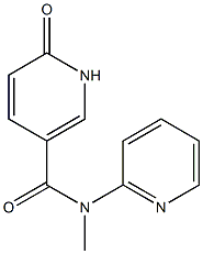 N-methyl-6-oxo-N-(pyridin-2-yl)-1,6-dihydropyridine-3-carboxamide,,结构式