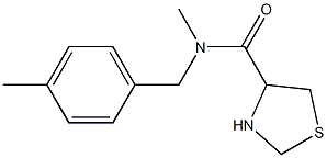 N-methyl-N-[(4-methylphenyl)methyl]-1,3-thiazolidine-4-carboxamide,,结构式