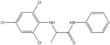 N-phenyl-2-[(2,4,6-trichlorophenyl)amino]propanamide 结构式