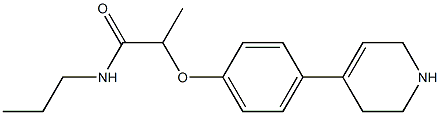 N-propyl-2-[4-(1,2,3,6-tetrahydropyridin-4-yl)phenoxy]propanamide Structure