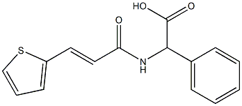 phenyl{[(2E)-3-thien-2-ylprop-2-enoyl]amino}acetic acid Struktur