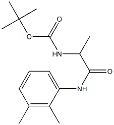 tert-butyl 2-[(2,3-dimethylphenyl)amino]-1-methyl-2-oxoethylcarbamate Struktur
