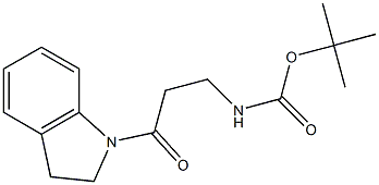 tert-butyl 3-(2,3-dihydro-1H-indol-1-yl)-3-oxopropylcarbamate,,结构式