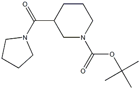 tert-butyl 3-(pyrrolidin-1-ylcarbonyl)piperidine-1-carboxylate,,结构式