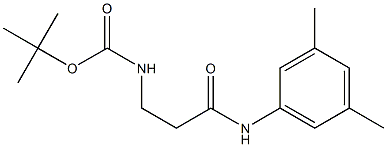 tert-butyl 3-[(3,5-dimethylphenyl)amino]-3-oxopropylcarbamate Struktur