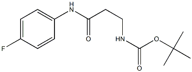 tert-butyl 3-[(4-fluorophenyl)amino]-3-oxopropylcarbamate 结构式