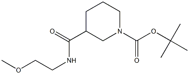 tert-butyl 3-{[(2-methoxyethyl)amino]carbonyl}piperidine-1-carboxylate Struktur