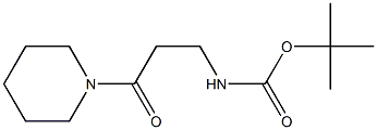 tert-butyl 3-oxo-3-piperidin-1-ylpropylcarbamate Structure