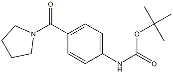 tert-butyl 4-(pyrrolidin-1-ylcarbonyl)phenylcarbamate Structure