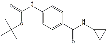tert-butyl 4-[(cyclopropylamino)carbonyl]phenylcarbamate Struktur