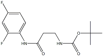 tert-butyl N-{2-[(2,4-difluorophenyl)carbamoyl]ethyl}carbamate Struktur