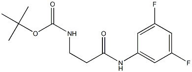 tert-butyl N-{2-[(3,5-difluorophenyl)carbamoyl]ethyl}carbamate,,结构式