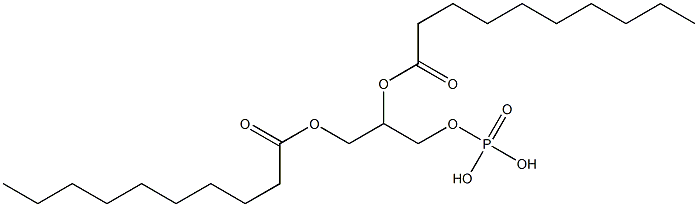 Decanoic acid 2-decanoyloxy-3-phosphonooxy-propyl ester Struktur