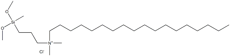 Octadecyldimethyl(3-methyldimethoxysilyl-propyl)-Ammonium  Chloride Structure