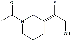 Ethanone,  1-[3-(1-fluoro-2-hydroxyethylidene)-1-piperidinyl]- 化学構造式