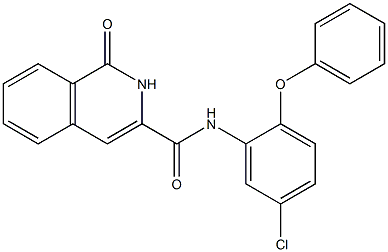 3-Isoquinolinecarboxamide,  N-(5-chloro-2-phenoxyphenyl)-1,2-dihydro-1-oxo- Structure