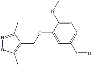 Benzaldehyde,  3-[(3,5-dimethyl-4-isoxazolyl)methoxy]-4-methoxy- Struktur