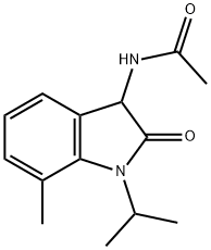 Acetamide,  N-[2,3-dihydro-7-methyl-1-(1-methylethyl)-2-oxo-1H-indol-3-yl]-,1009482-83-0,结构式