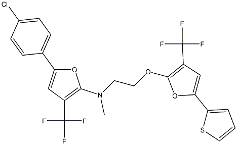 2-Furanamine,  5-(4-chlorophenyl)-N-methyl-N-[2-[[5-(2-thienyl)-3-(trifluoromethyl)-2-furanyl]oxy]ethyl]-3-(trifluoromethyl)-|