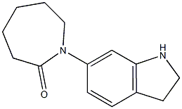 2H-Azepin-2-one,  1-(2,3-dihydro-1H-indol-6-yl)hexahydro- Structure