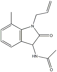 Acetamide,  N-[2,3-dihydro-7-methyl-2-oxo-1-(2-propen-1-yl)-1H-indol-3-yl]-,1009586-08-6,结构式