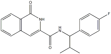 3-Isoquinolinecarboxamide,  N-[1-(4-fluorophenyl)-2-methylpropyl]-1,2-dihydro-1-oxo- 化学構造式