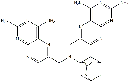 6-[[1-adamantyl-[(2,4-diaminopteridin-6-yl)methyl]amino]methyl]pteridine-2,4-diamine Struktur