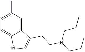 5-methyl-n,n-dipropyltryptamine,,结构式