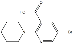 5-Bromo-2-piperidin-1-ylnicotinic  acid,,结构式