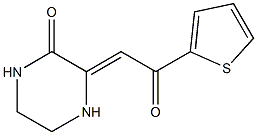 3-(2-Oxo-2-thiophen-2-yl-ethylidene)-piperazin-2-one 化学構造式
