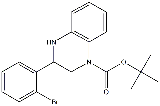 3-(2-Bromo-phenyl)-3,4-dihydro-2H-quinoxaline-1-carboxylic acid tert-butyl ester,,结构式