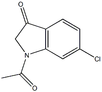 1-Acetyl-6-chloro-1,2-dihydro-indol-3-one,,结构式